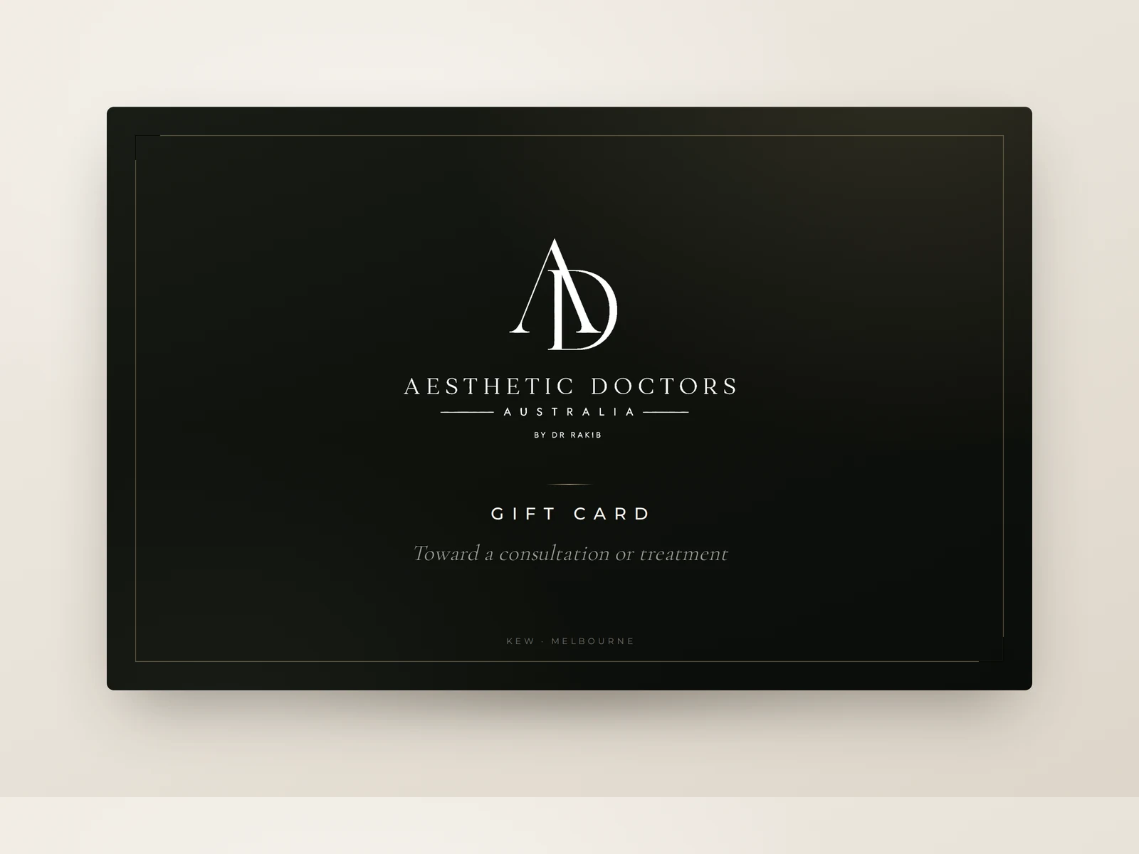 The Aesthetic Doctors Australia gift card