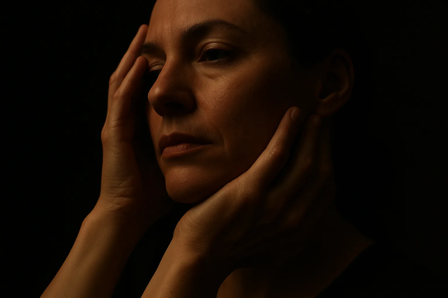 Close view of an injectable treatment along the jaw