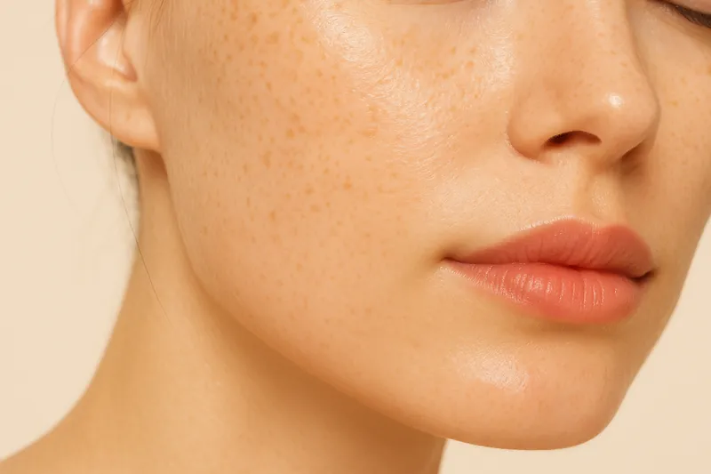 Editorial study of a jaw and upper neck lit from behind, the line of the jaw crisp against deep shadow